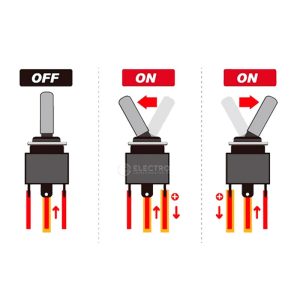 Switch de Palanca 6 Pines on-off-on
